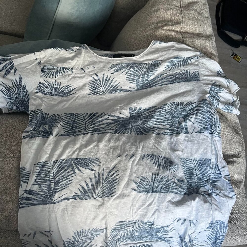 Blue Tropical Hawaiian T-Shirt